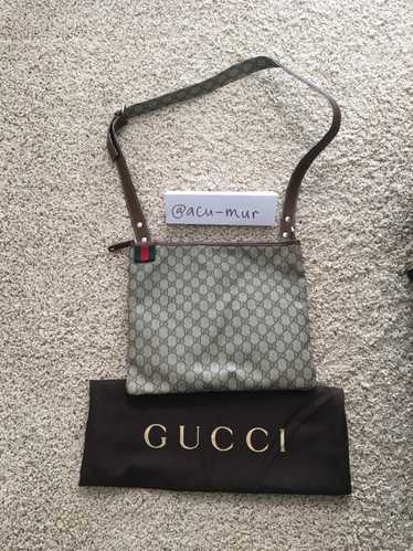 Gucci Gucci Web Loop Flat Messenger GG Coated Canv