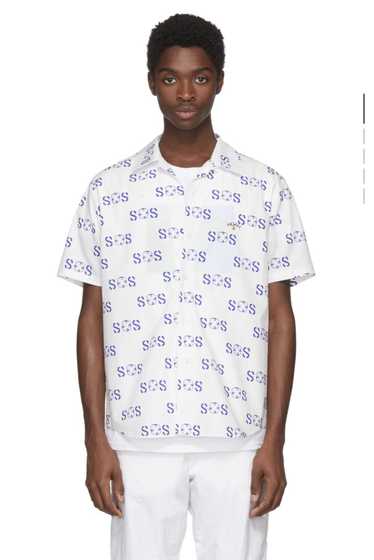 Noah Noah White Short Sleeve ‘SOS’ Shirt