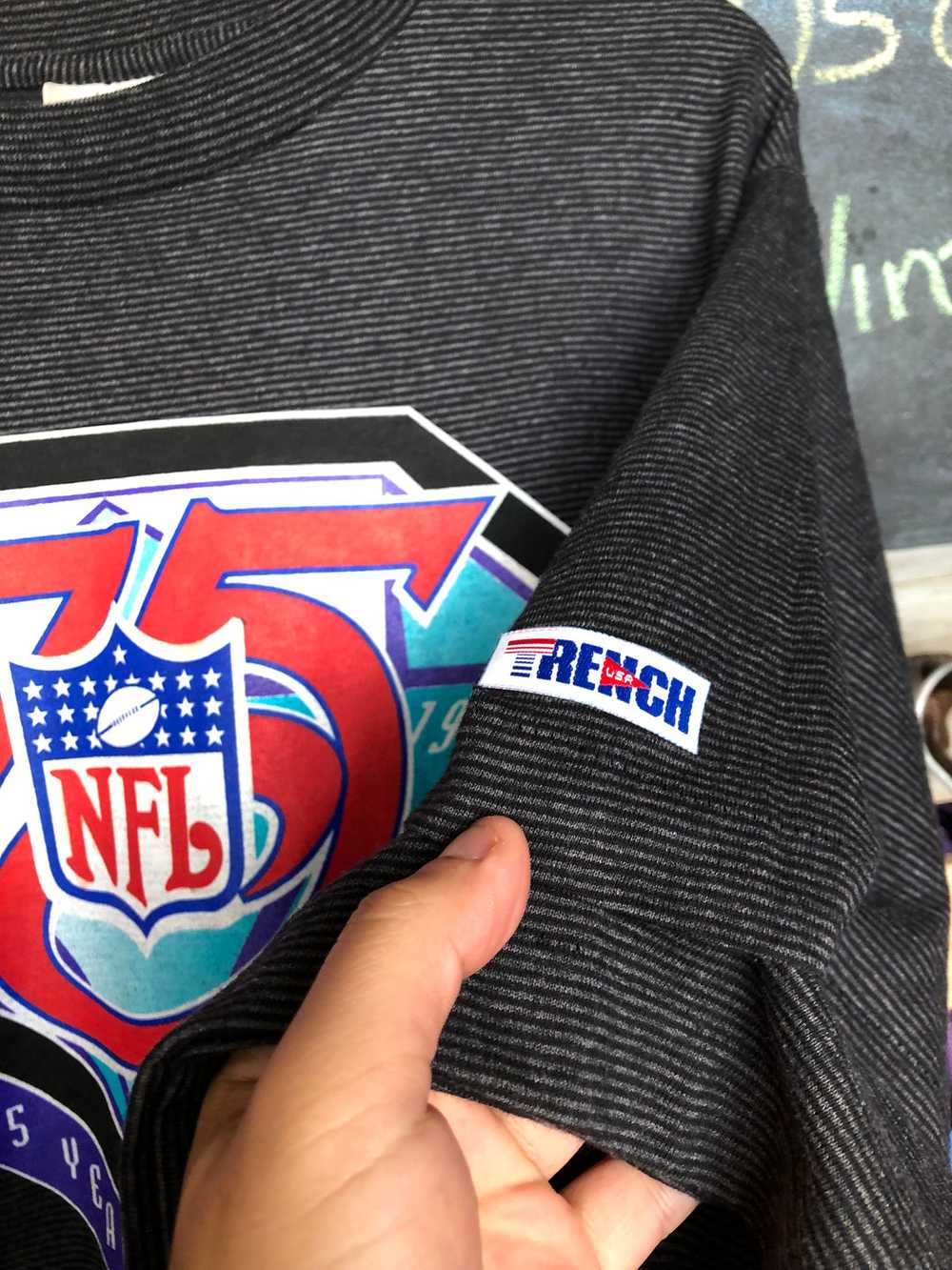 Vintage 1994 Trench NFL 75th Anniversary Tee Size… - image 4