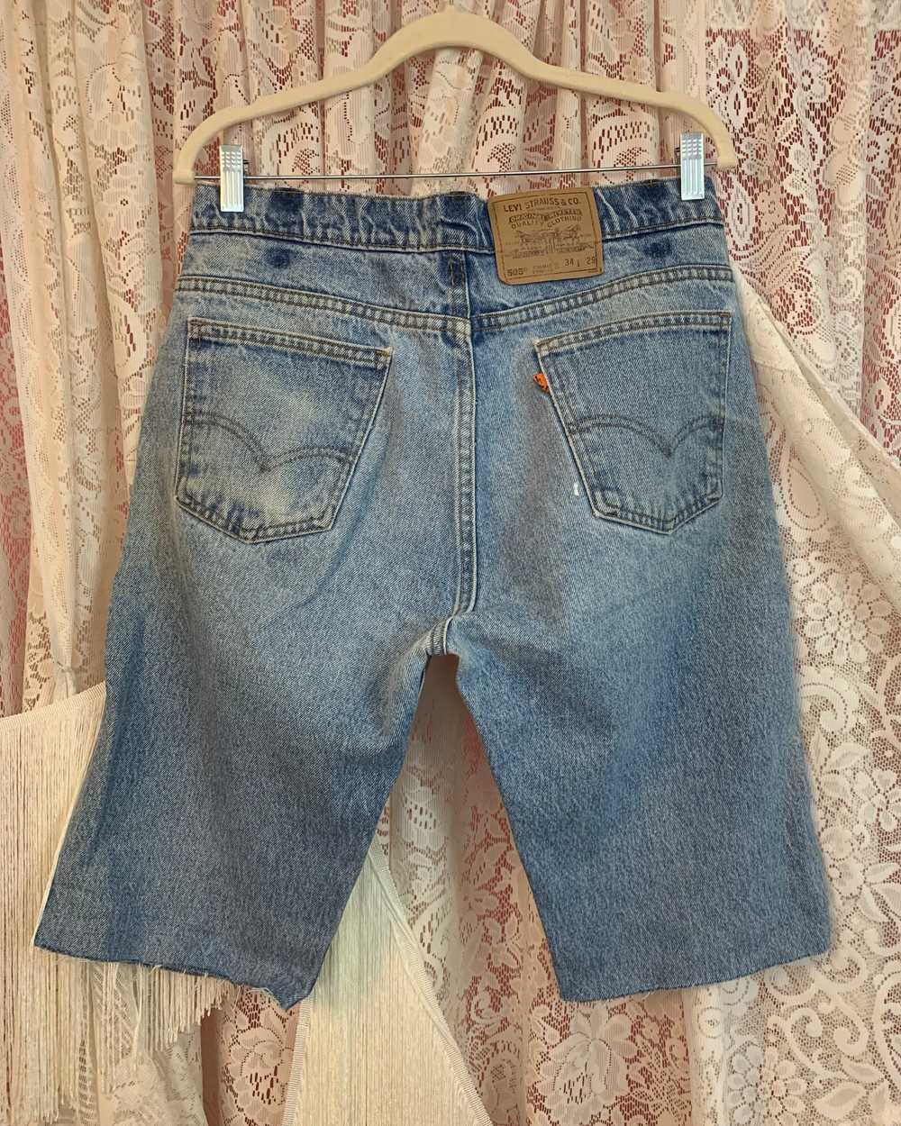 Upcycled Levis safety pin jorts - image 11