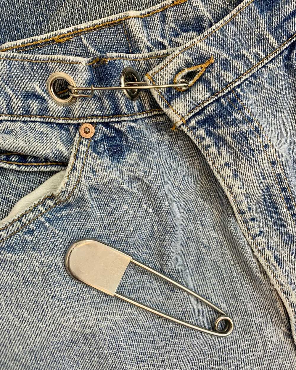 Upcycled Levis safety pin jorts - image 7