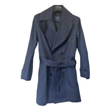 PAUL & SHARK Vintage 90s Rare Women's Trench Coat Jacket, Size L , Blue shops Navy