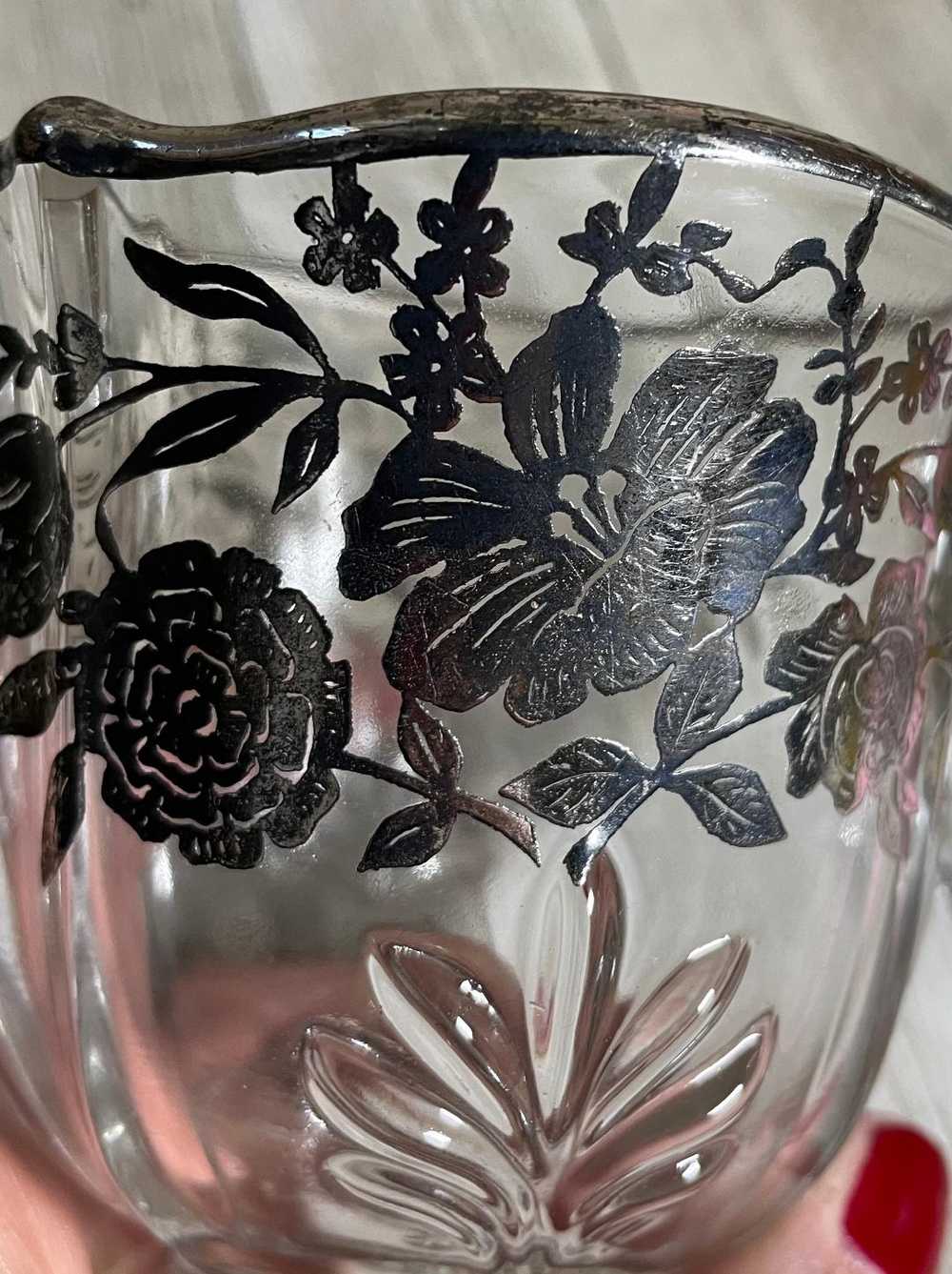 Vintage Silver Floral Embossed Beautifully Design… - image 9