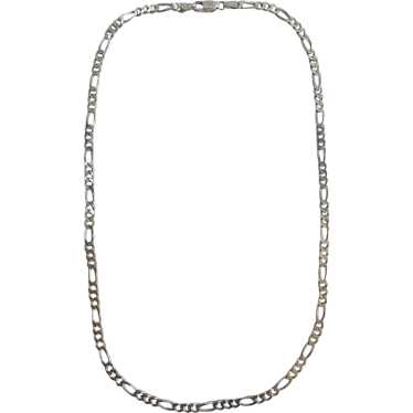 Sterling Silver Figaro Chain Necklace Minimalist … - image 1