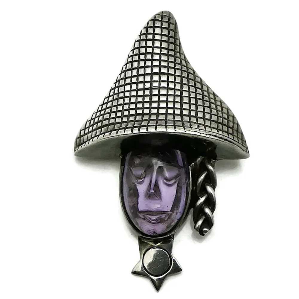 Los Ballesteros Taxco Mexican Amethyst Face Sterl… - image 10