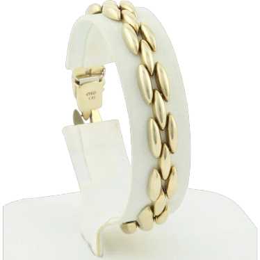 14k Yellow Gold Link Bracelet 7 1/4 Inch