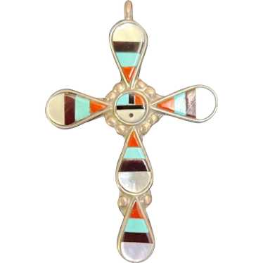 ZME Zuni New Mexice Sterling MOP, Turquoise, Cora… - image 1