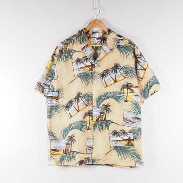 Hawaiian Shirt × Made In Hawaii × Vintage Blue Is… - image 1