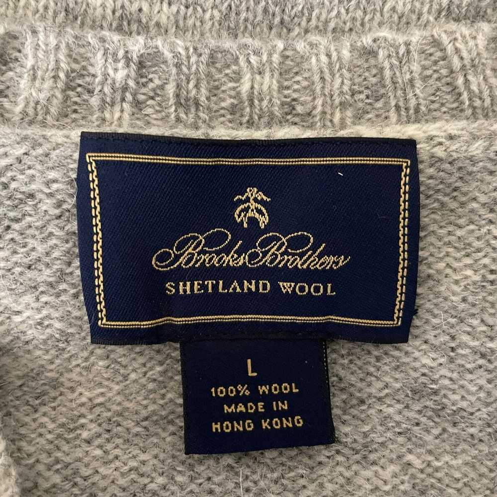 Brooks Brothers × Vintage 80s Gray Shetland Wool … - image 8