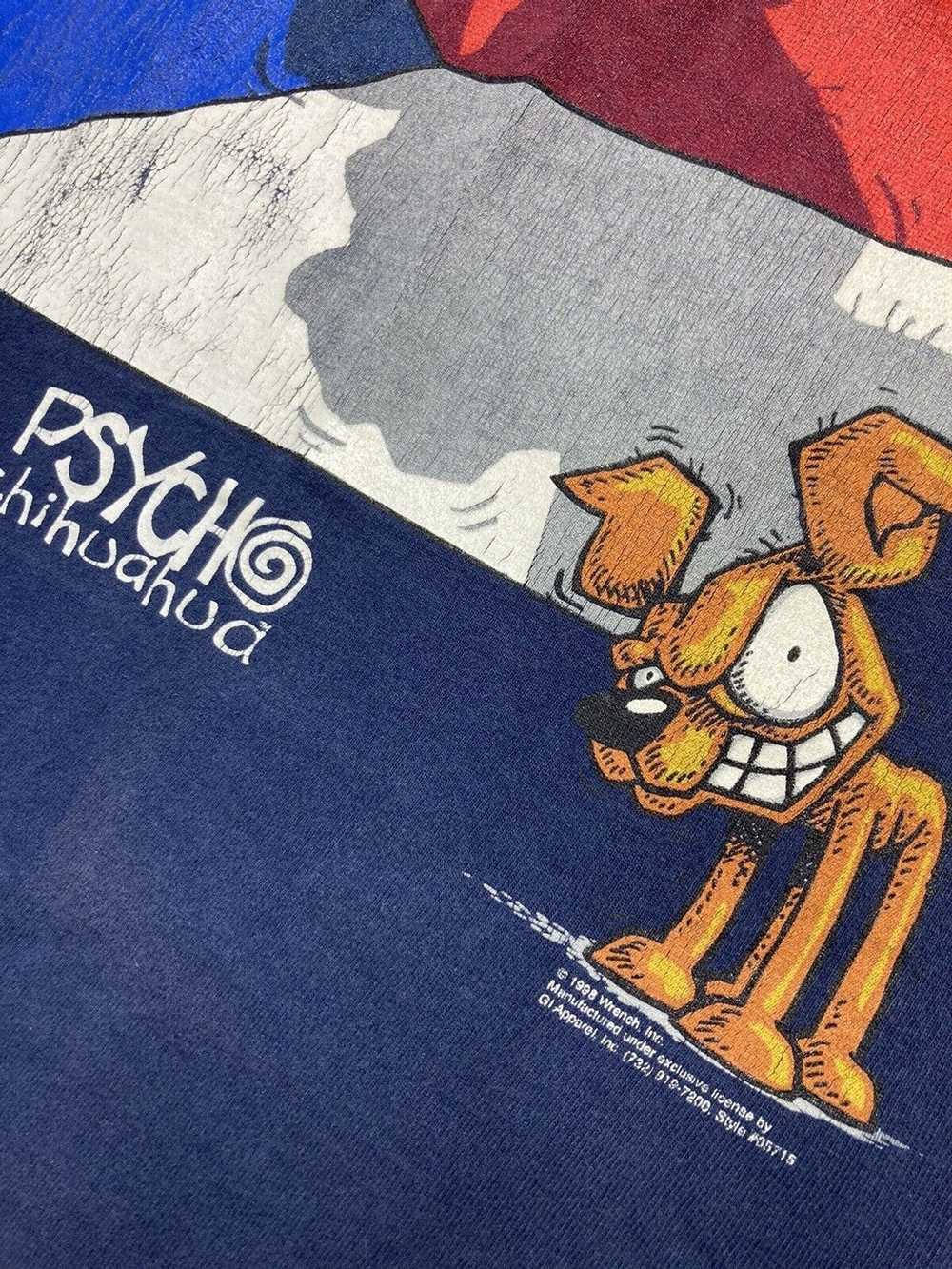 Made In Usa × Vintage psycho chihuahua t shirt ta… - image 3