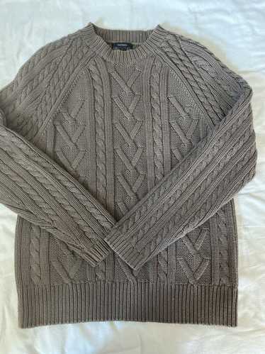 Express Brown Cable Knit Sweater