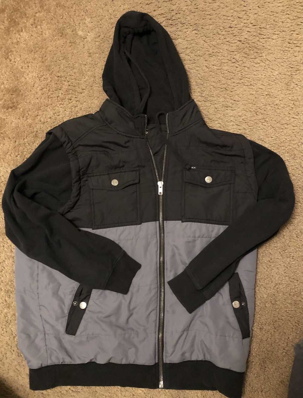 Rvca RVCA Gray/Black Outdoor Hoodie - image 1