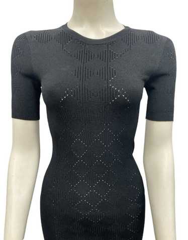 Versace Black Versace Knit Midi Dress - image 1