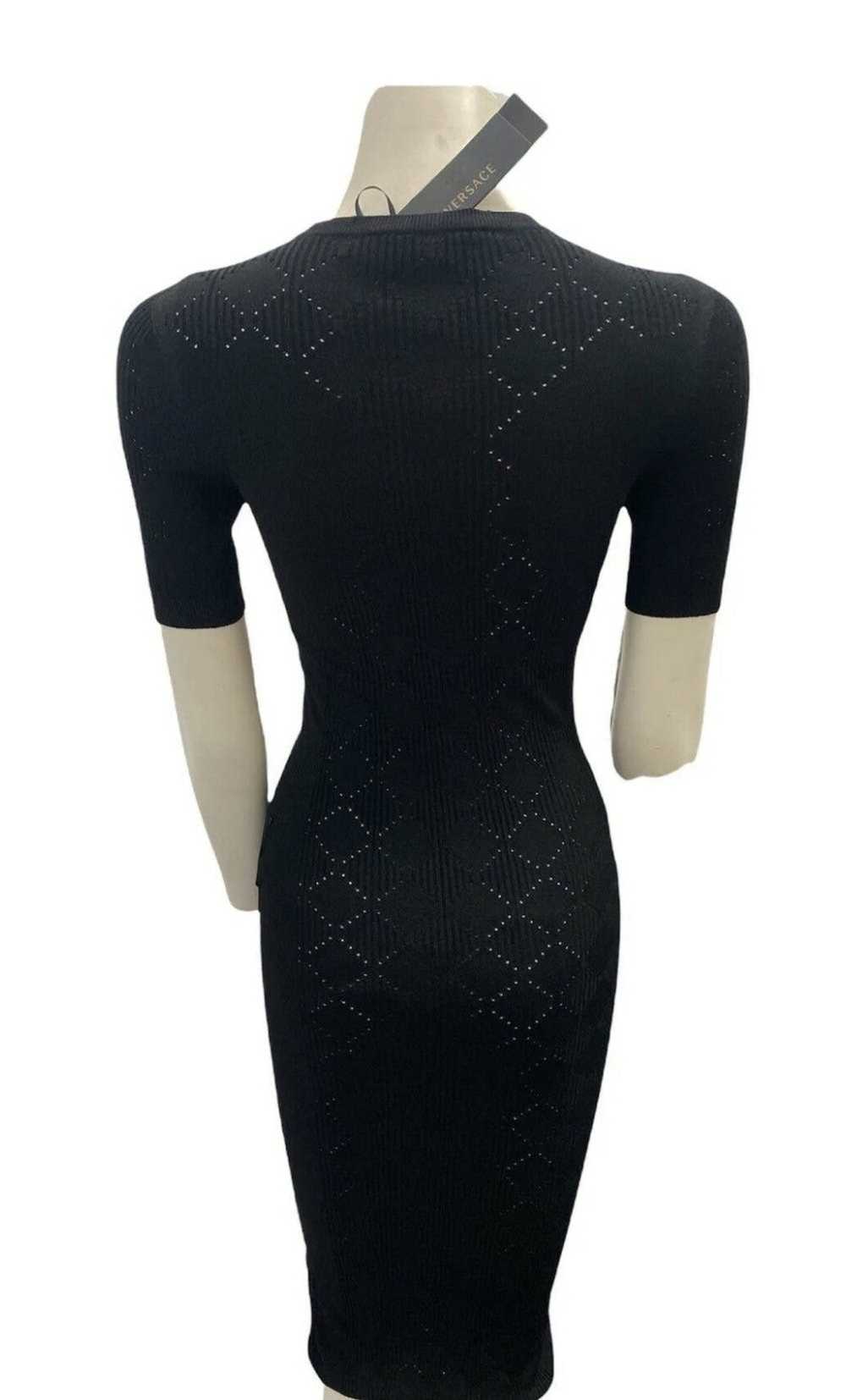 Versace Black Versace Knit Midi Dress - image 2