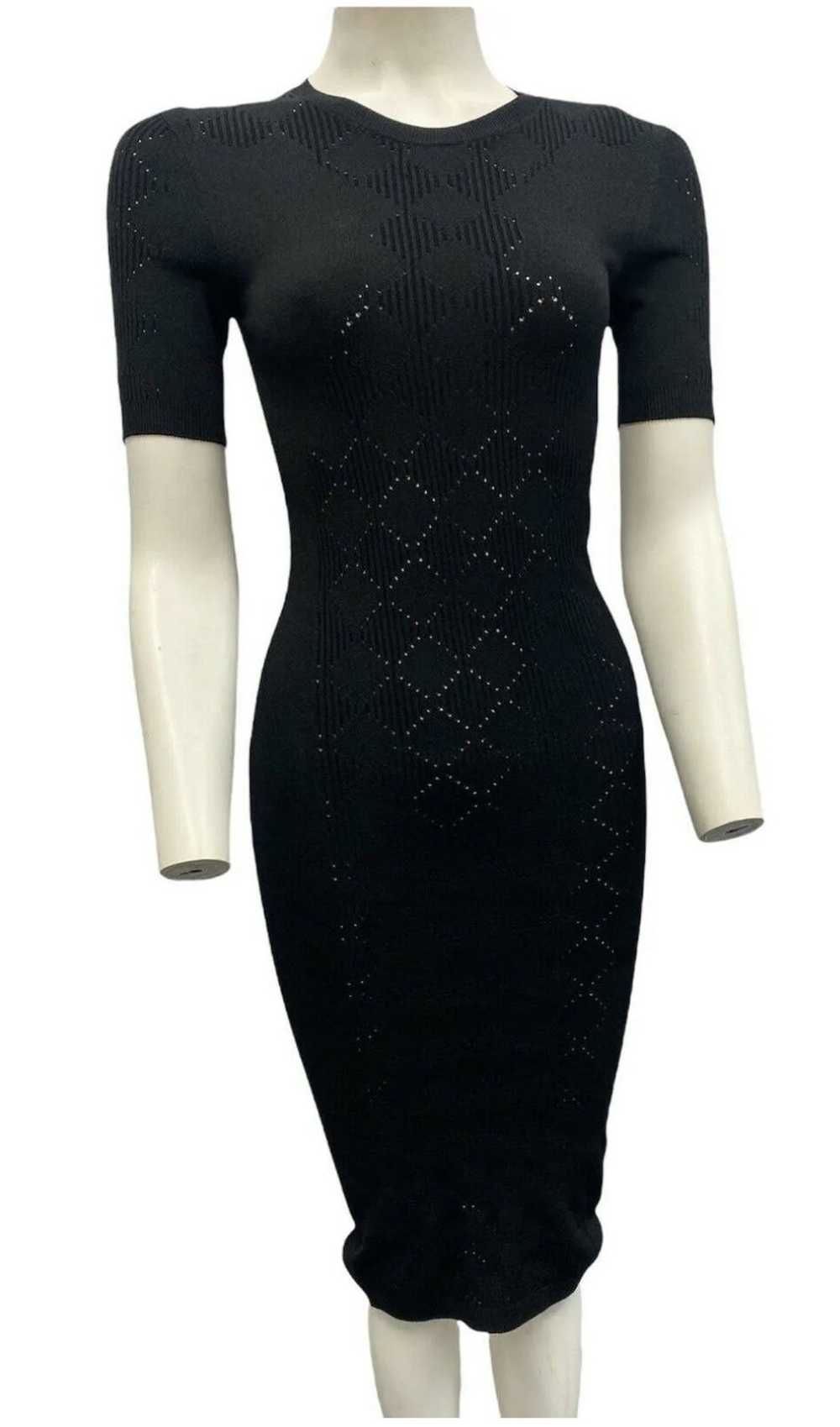 Versace Black Versace Knit Midi Dress - image 3