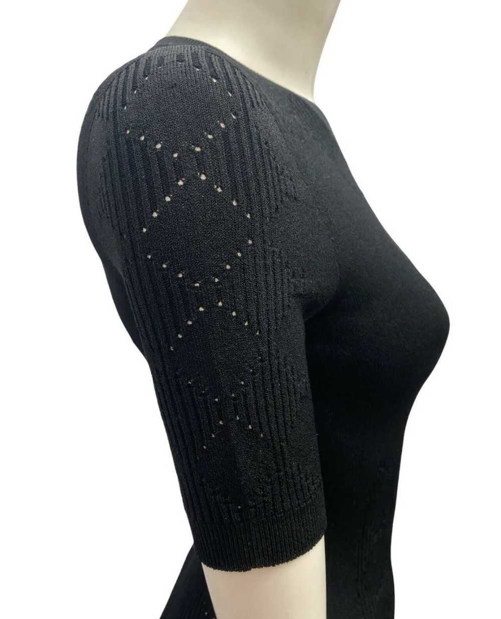 Versace Black Versace Knit Midi Dress - image 4
