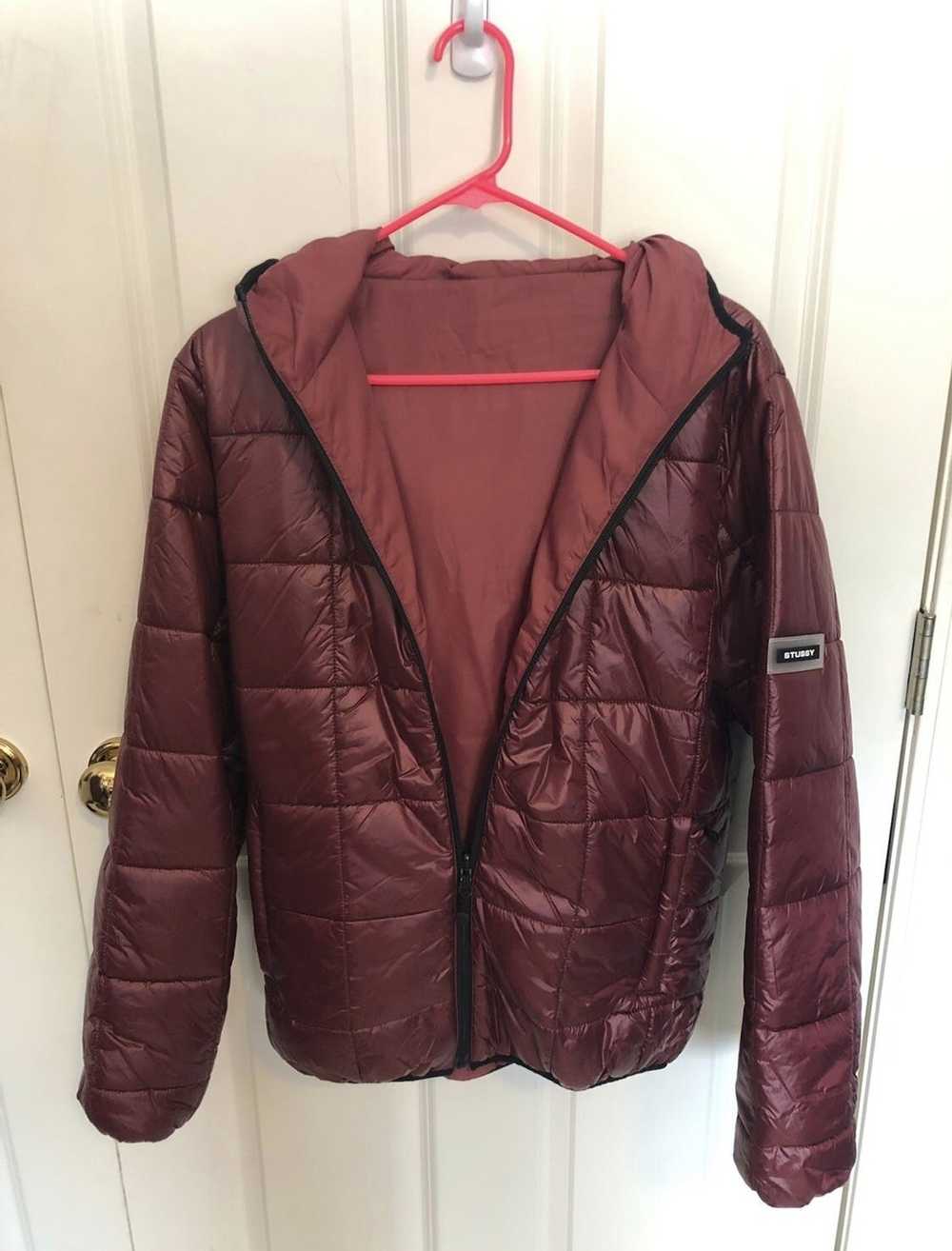 Stussy Stussy Maroon Puffer Jacket - Gem