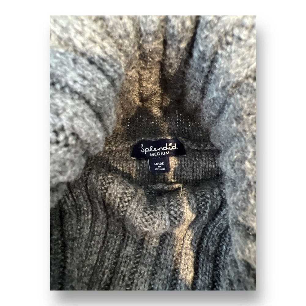 Splendid Mills Splendid Gray Turtleneck Sweater S… - image 3