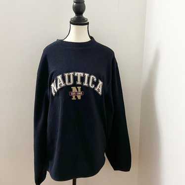 Nautica × Streetwear Nautica Pullover Fleece Swea… - image 1