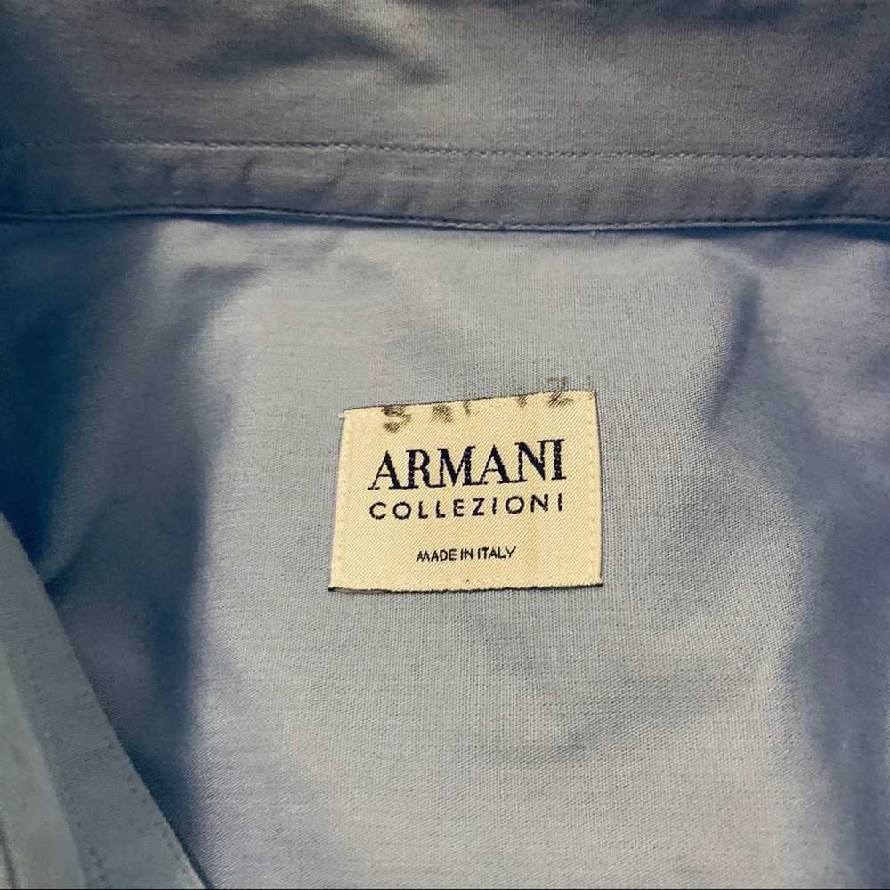 Armani Armani Collezioni solid blue button down s… - image 5