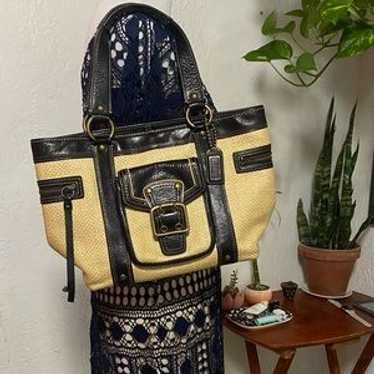 Coach legacy straw tote - Gem