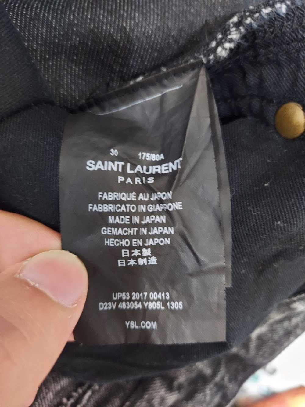 Saint Laurent Paris Embroidery Logo D14 Jeans - image 4