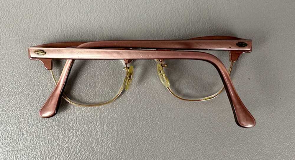 50s Bronze and Gold Browline Artcraft Eyeglasses,… - image 5