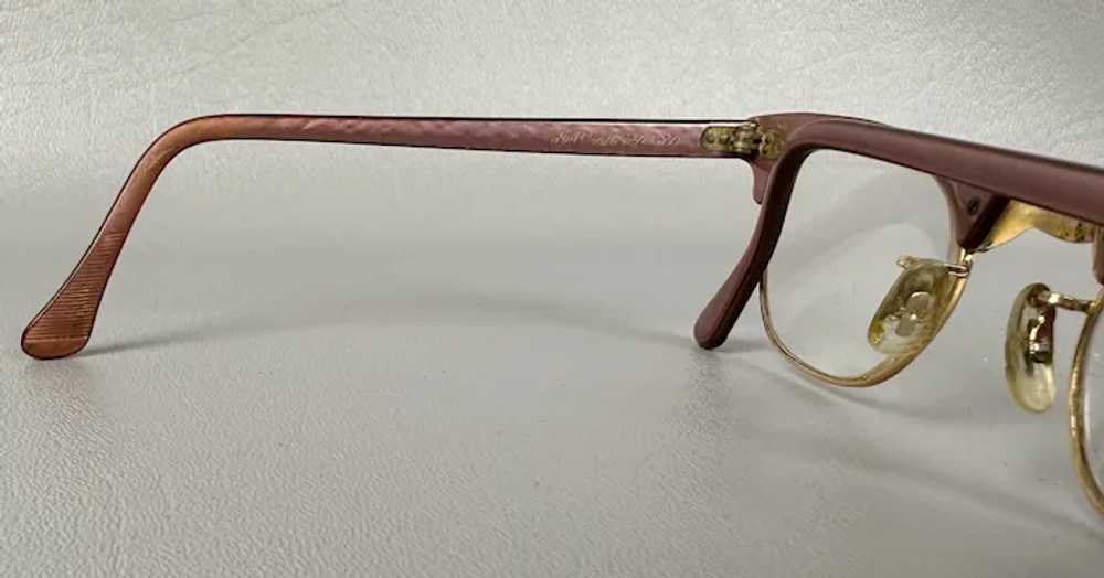 50s Bronze and Gold Browline Artcraft Eyeglasses,… - image 8