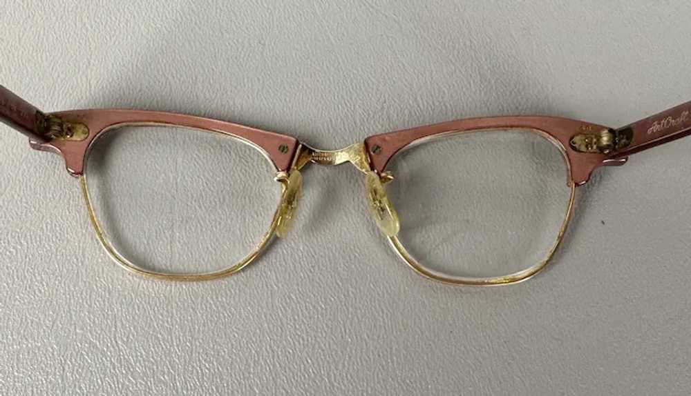 50s Bronze and Gold Browline Artcraft Eyeglasses,… - image 9