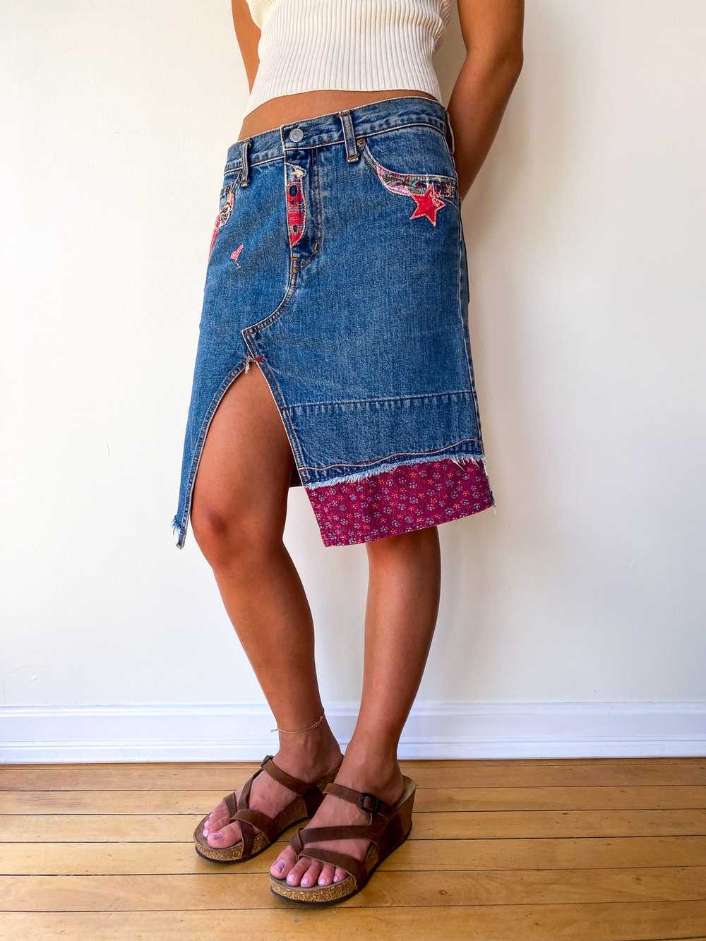 Hysteric Glamour Patchwork Denim Skirt—[30] - image 2