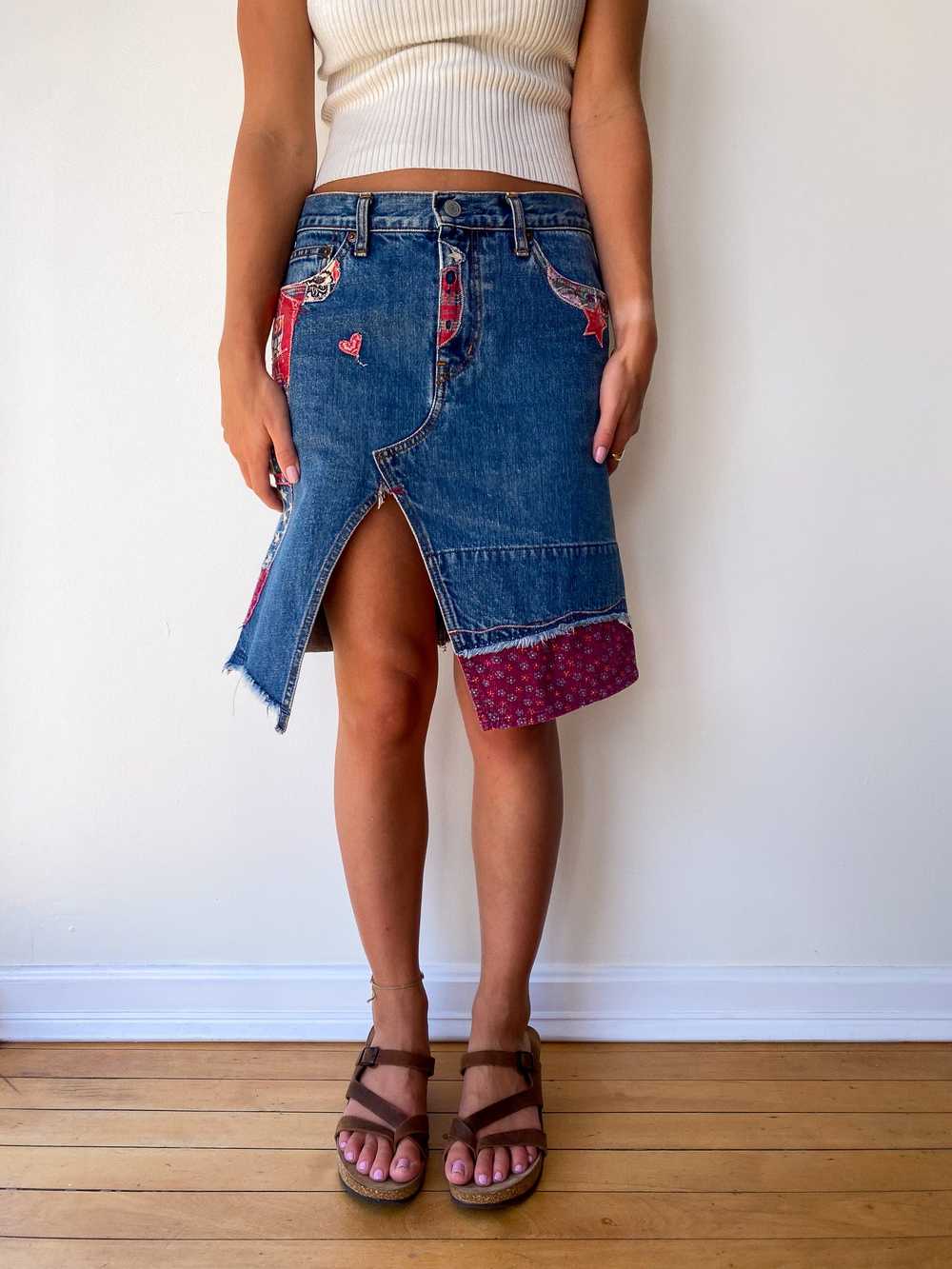 Hysteric Glamour Patchwork Denim Skirt—[30] - image 3