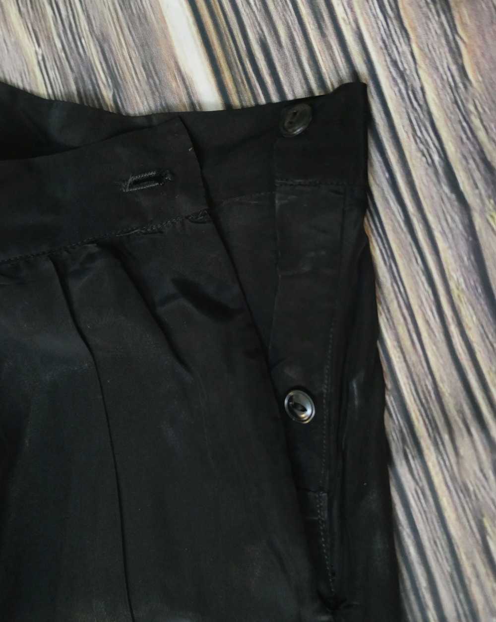 Vintage 1940s Black Rayon Pajamas Pants, 25 inch … - image 9