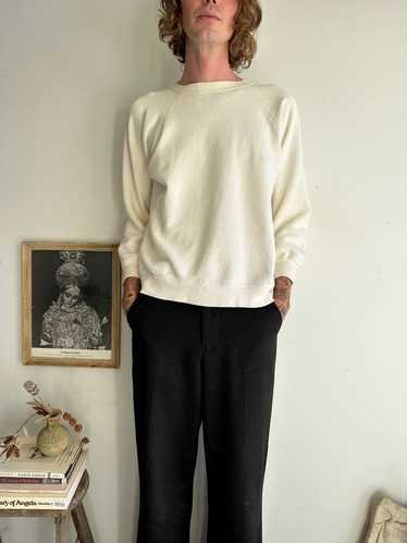 1970s Blank White Sweatshirt (S/M)