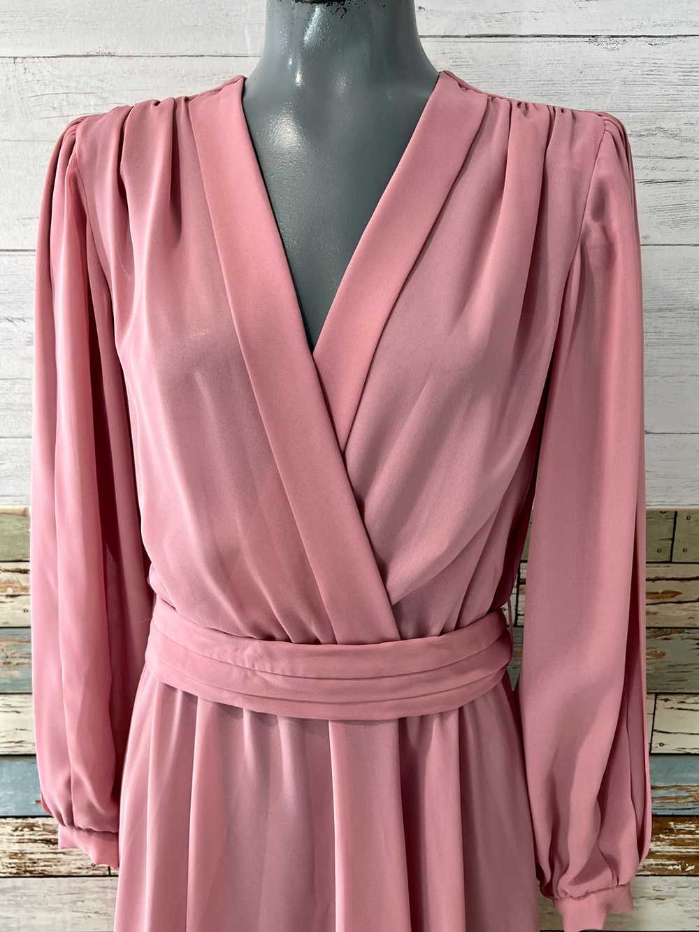 80’s Pink Long Sleeve Dress By Ursula Of Switzerl… - image 3