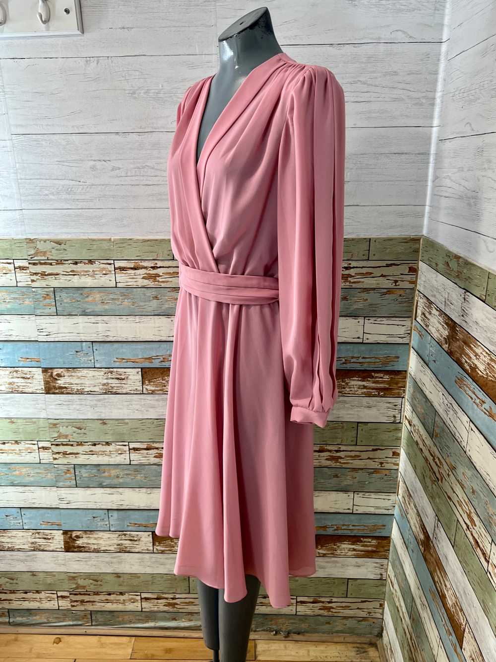 80’s Pink Long Sleeve Dress By Ursula Of Switzerl… - image 5