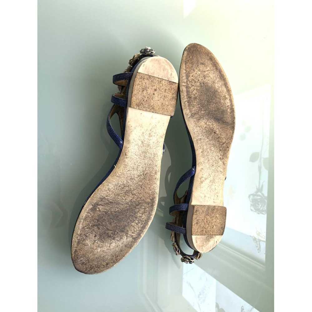 Chanel Slingback leather flip flops - image 10