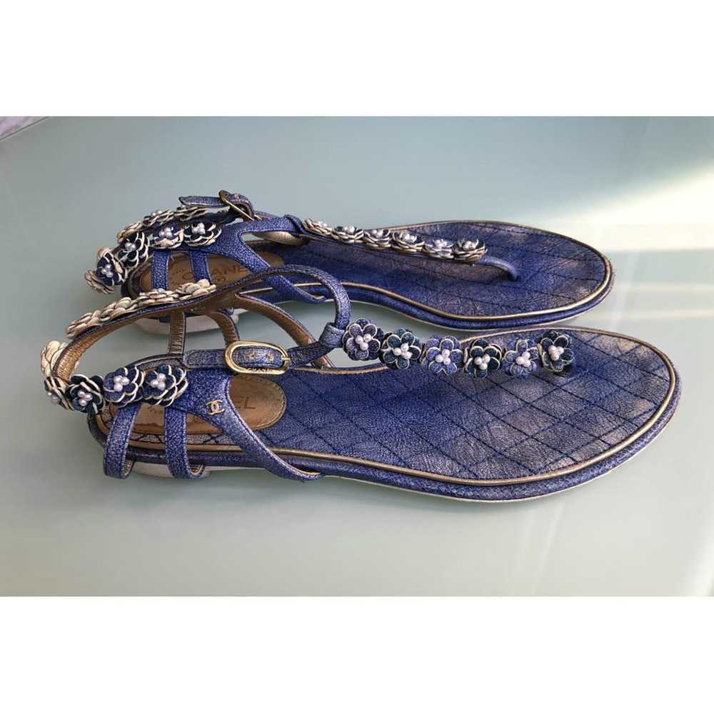 Chanel Slingback leather flip flops - image 12
