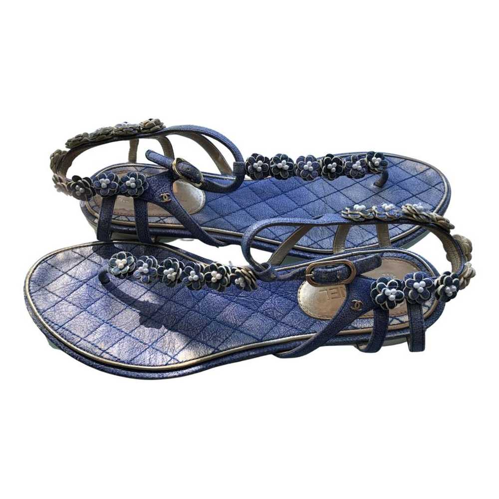 Chanel Slingback leather flip flops - image 1