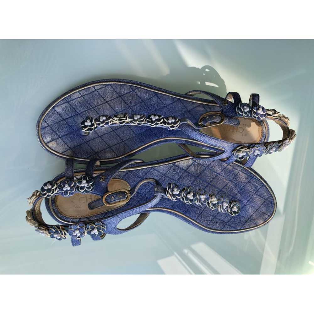 Chanel Slingback leather flip flops - image 2
