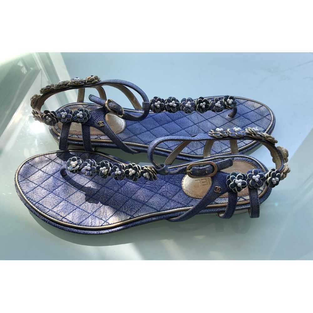 Chanel Slingback leather flip flops - image 4