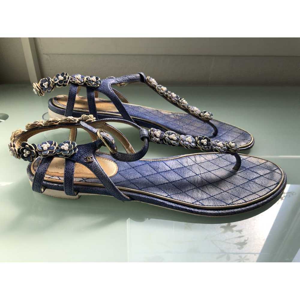 Chanel Slingback leather flip flops - image 8