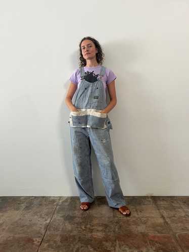 60s Hickory Stripe Overalls w/Nail Pouch - image 1