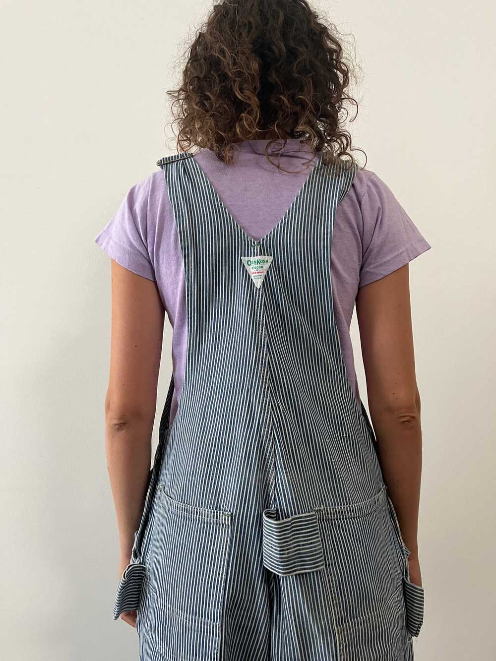 60s Hickory Stripe Overalls w/Nail Pouch - image 5