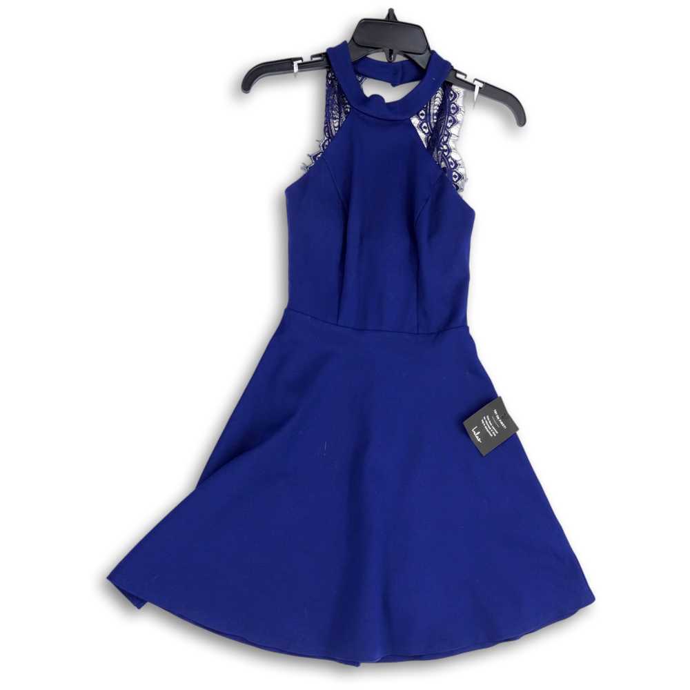 Lulus NWT Womens Blue Sleeveless Lace Cocktail Sh… - image 1