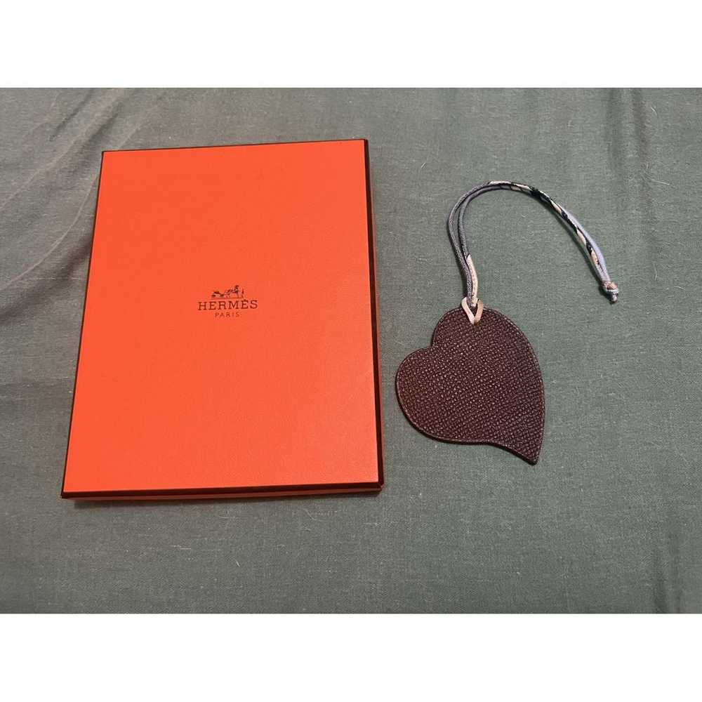 Hermès Petit H leather bag charm - image 2