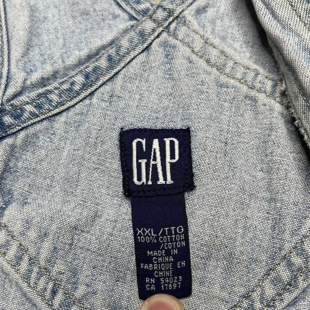 Gap × Vintage VTG 90s Gap Denim Cutoff Overalls D… - image 11