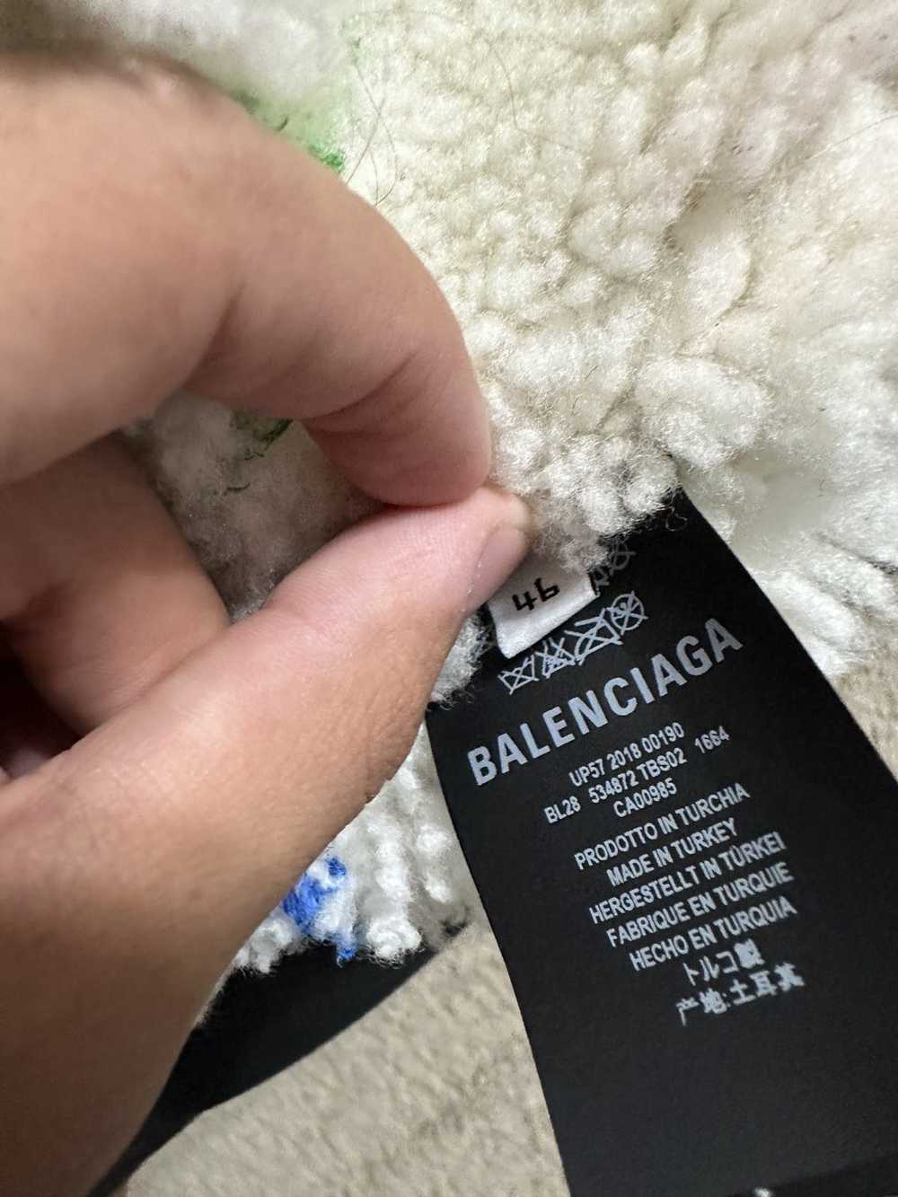 Balenciaga Balenciaga Shearling Graffiti Jacket (… - image 8