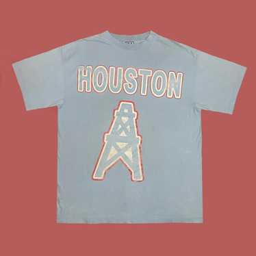 LOGO 7, Shirts, Houston Oilers Logo 7 Vintage Football Polo Shirt Mens  Small Baby Blue