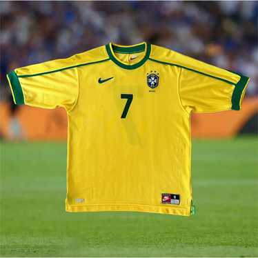 Brazil Nike Ronaldinho 2007 Home Football Shirt - Yellow - XL