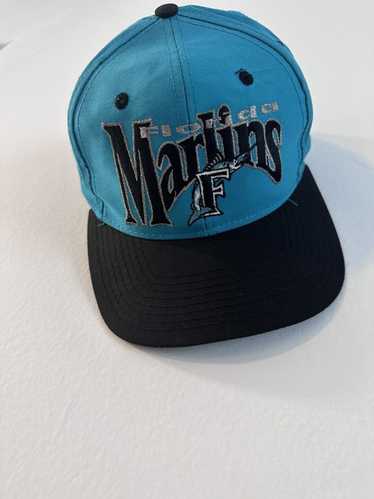 Vintage Florida Marlins Starter Pinstripe Baseball Jersey, Size Large